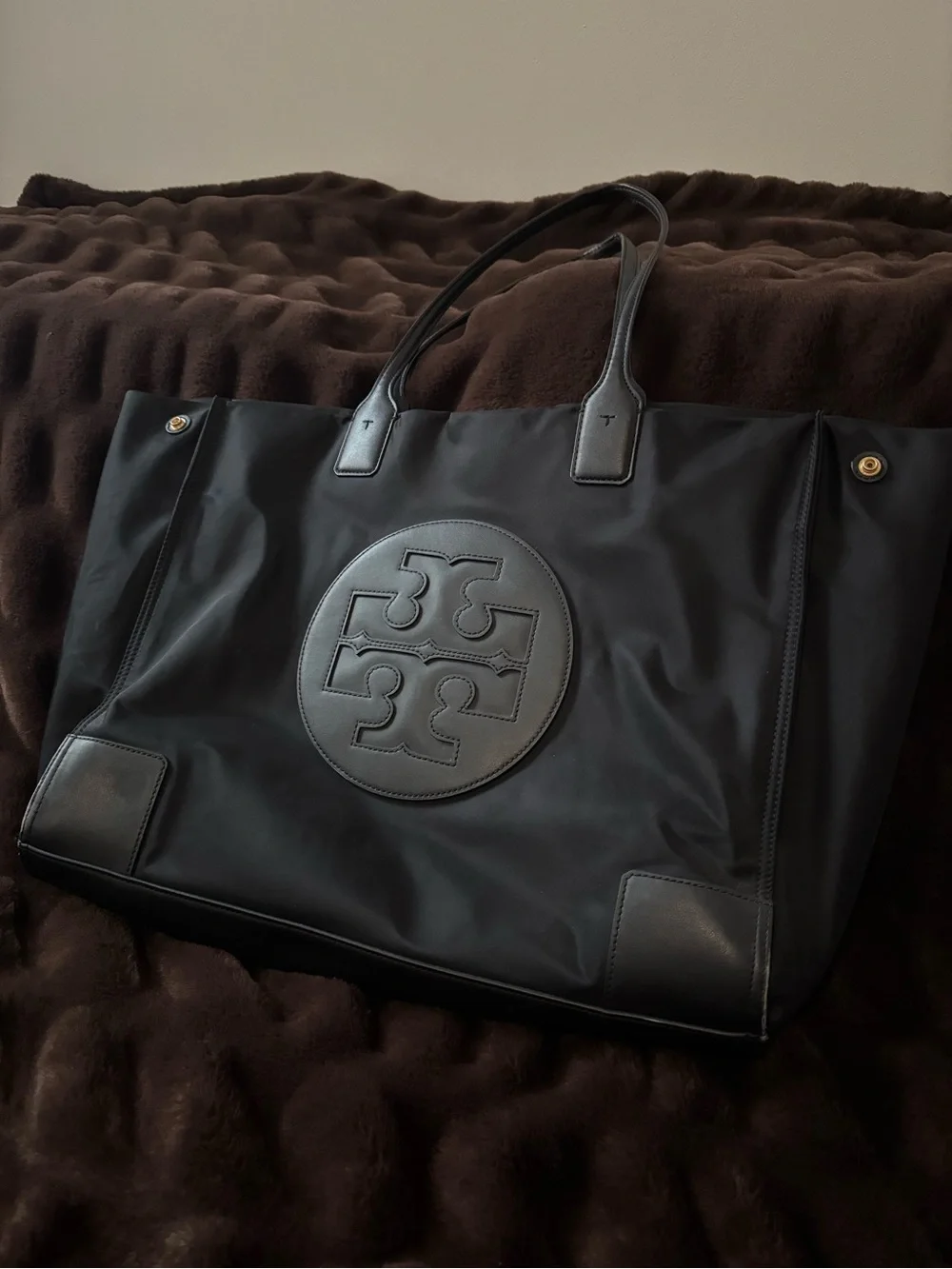 XL Tory Burch Ella Tote in Black